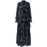 OUI Jurk  blauw / donkerblauw / wit