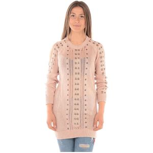 Liu Jo, Dames, Truien, Roze, Maat: S Acryl,