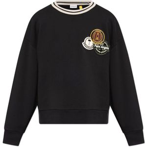 Moncler, unisex, Sweatshirts & Hoodies, Zwart, Maat: L Katoen,