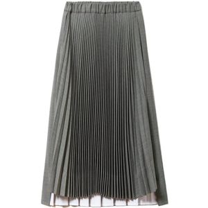 Plan C, Dames, Rokken, Grijs, Maat: XS Katoen,