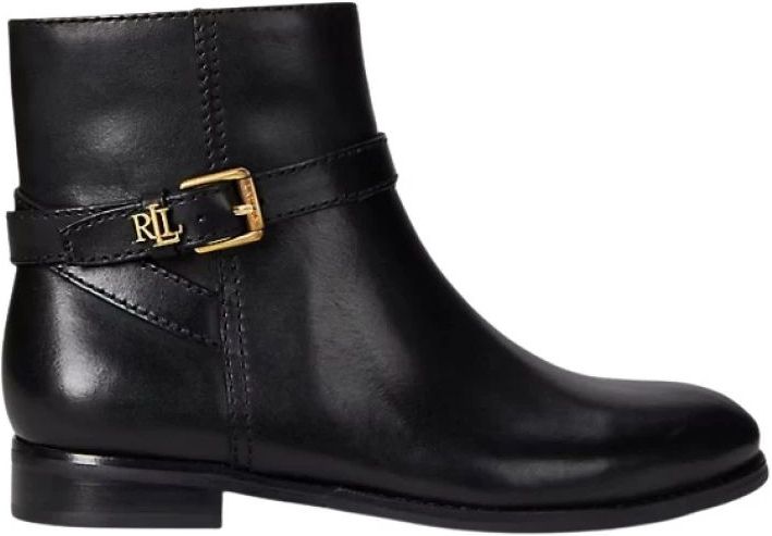 LAUREN RALPH LAUREN - Enkellaarsjes - Zwart - Glad Leer