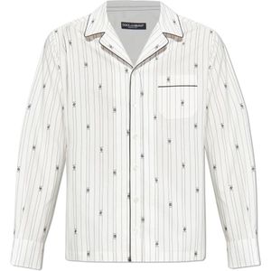 Dolce & Gabbana, Heren, Overhemden, Wit, Maat: M Katoen,