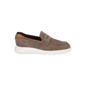 Hogan Stijlvolle H600 Loafers , Brown , Heren , Maat: 39 EU