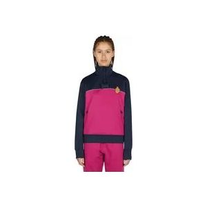 Moncler Non-Binary Colourblock Sweatshirt , Pink , Dames , Maat: M