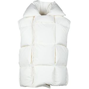 Bottega Veneta, Dames, Jassen, Wit, Maat: XS Polyamide,