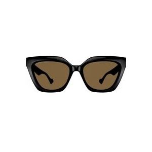 Gucci Magnetische clip-on cat-eye zonnebril , Black , Dames , Maat: ONE Size