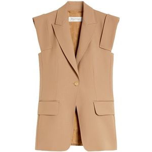 Max Mara, Dames, Jassen, Bruin, Maat: M