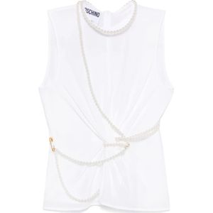 Moschino, Dames, Tops, Wit, Maat: M