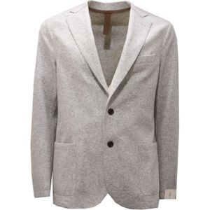 Eleventy, Heren, Jassen, Grijs, Maat: L Wol,