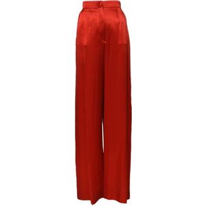 Dolce & Gabbana, Dames, Broeken, Rood, Maat: 2XS Satijn,
