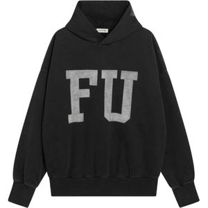 Fear Of God, Heren, Sweatshirts & Hoodies, Zwart, Maat: M Fleece,
