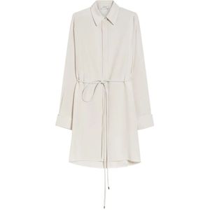 Sportmax, Dames, Jurken, Grijs, Maat: S Zijde,