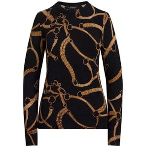 Lauren Ralph Lauren - Trui - Bruin/Zwart - Lange Mouw - Slanke Pasvorm