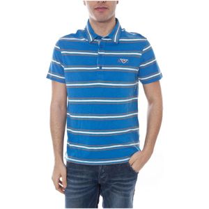 Armani Jeans, Heren, Tops, Blauw, Maat: M Katoen,