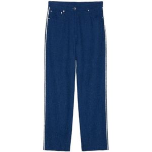 Msgm, Dames, Jeans, Blauw, Maat: 2XS Denim,