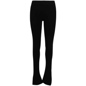 Courrèges, Dames, Broeken, Zwart, Maat: S Zijde,