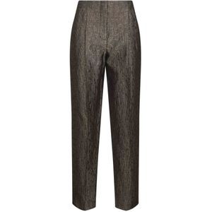 Giorgio Armani, Dames, Broeken, Grijs, Maat: M Zijde,