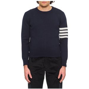 Thom Browne, Heren, Truien, Blauw, Maat: S Katoen,