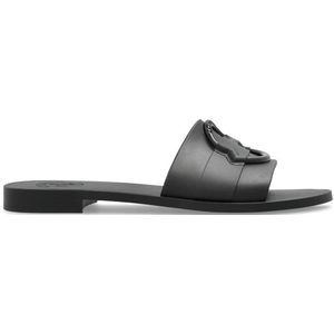 Moncler - Slides - Zwart - Rubber