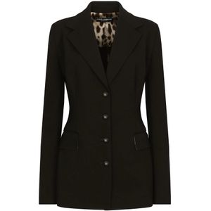 Dolce & Gabbana, Dames, Jassen, Zwart, Maat: S