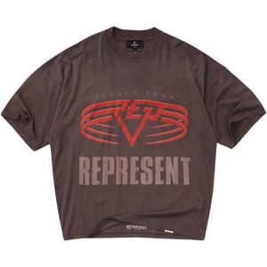 Represent, Heren, Tops, Bruin, Maat: XL Katoen,