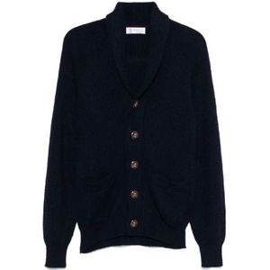 Brunello Cucinelli, Heren, Truien, Zwart, Maat: M Katoen,