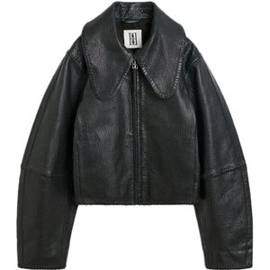 By Malene Birger, Dames, Jassen, Zwart, Maat: S Leer,