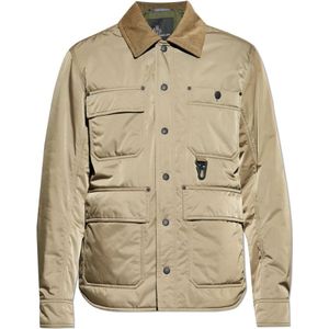 Moncler, Heren, Jassen, Groen, Maat: S Leer,