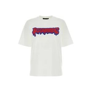 Dsquared2 Wit Jersey T-Shirt , White , Dames , Maat: M