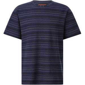 Missoni, Heren, Tops, Blauw, Maat: M Katoen,