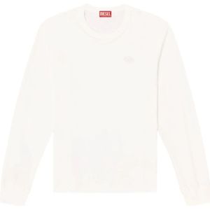 Diesel, Heren, Sweatshirts & Hoodies, Wit, Maat: L