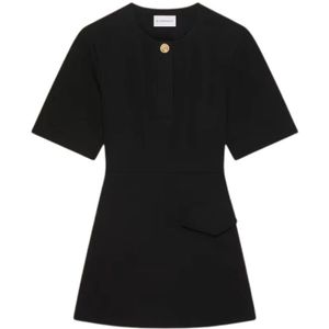 Givenchy, Dames, Jurken, Zwart, Maat: S Wol,