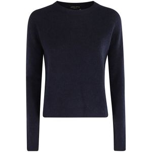 Roberto Collina, Dames, Truien, Blauw, Maat: M Zijde,