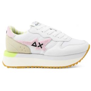 Sun68 - Big Stargirl Spongee - Sneakers - Wit - Leer