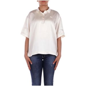 Lacoste, Dames, Tops, Beige, Maat: 4XS Poliester,