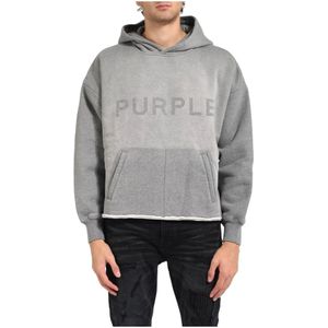 Purple Brand, Heren, Sweatshirts & Hoodies, Grijs, Maat: S Katoen,