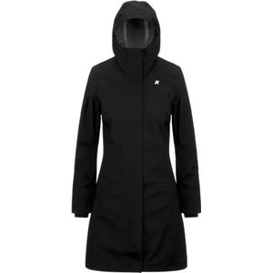 K-Way, Dames, Mantels, Zwart, Maat: L Jersey,