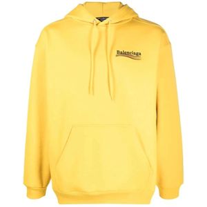 Balenciaga, Dames, Sweatshirts & Hoodies, Geel, Maat: S Katoen,