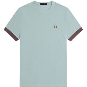 Fred Perry, Heren, Tops, Blauw, Maat: S Katoen,