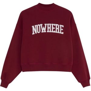 The New Society, Dames, Sweatshirts & Hoodies, Rood, Maat: XS Katoen,