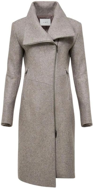 Vsp, Dames, Mantels, Grijs, Maat: XS Wol,