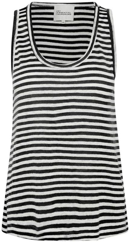 Blousetop - Gestreept - Jersey - Ronde Hals - Mouwloos