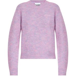 Ganni, Dames, Truien, Roze, Maat: S Katoen,