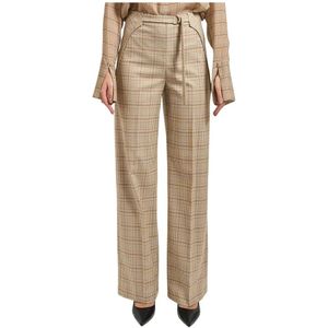 Patrizia Pepe, Dames, Broeken, Beige, Maat: XS Viscose,