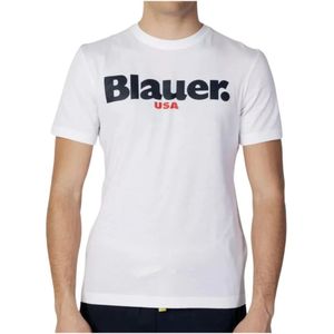 Blauer, Heren, Tops, Wit, Maat: XL Katoen,