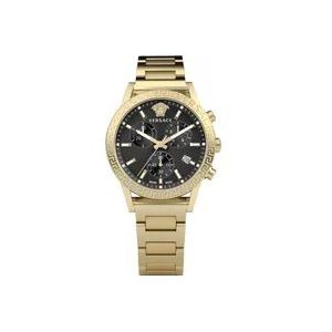 Versace Sport Tech Chronograaf Horloge Goud , Yellow , Dames , Maat: ONE Size