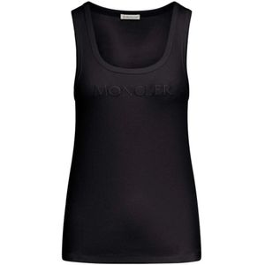 Moncler - Logo - Tanktop - Zwart - Hoogwaardige Stof