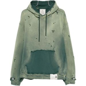 Mihara Yasuhiro, Heren, Sweatshirts & Hoodies, Groen, Maat: XS Katoen,