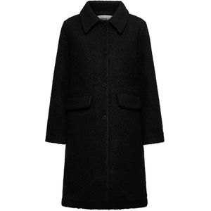 Silvian Heach, Dames, Mantels, Zwart, Maat: S Leer,