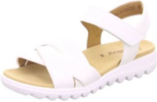Sandaal - Wit - Sleehak - Klittenbandsluiting